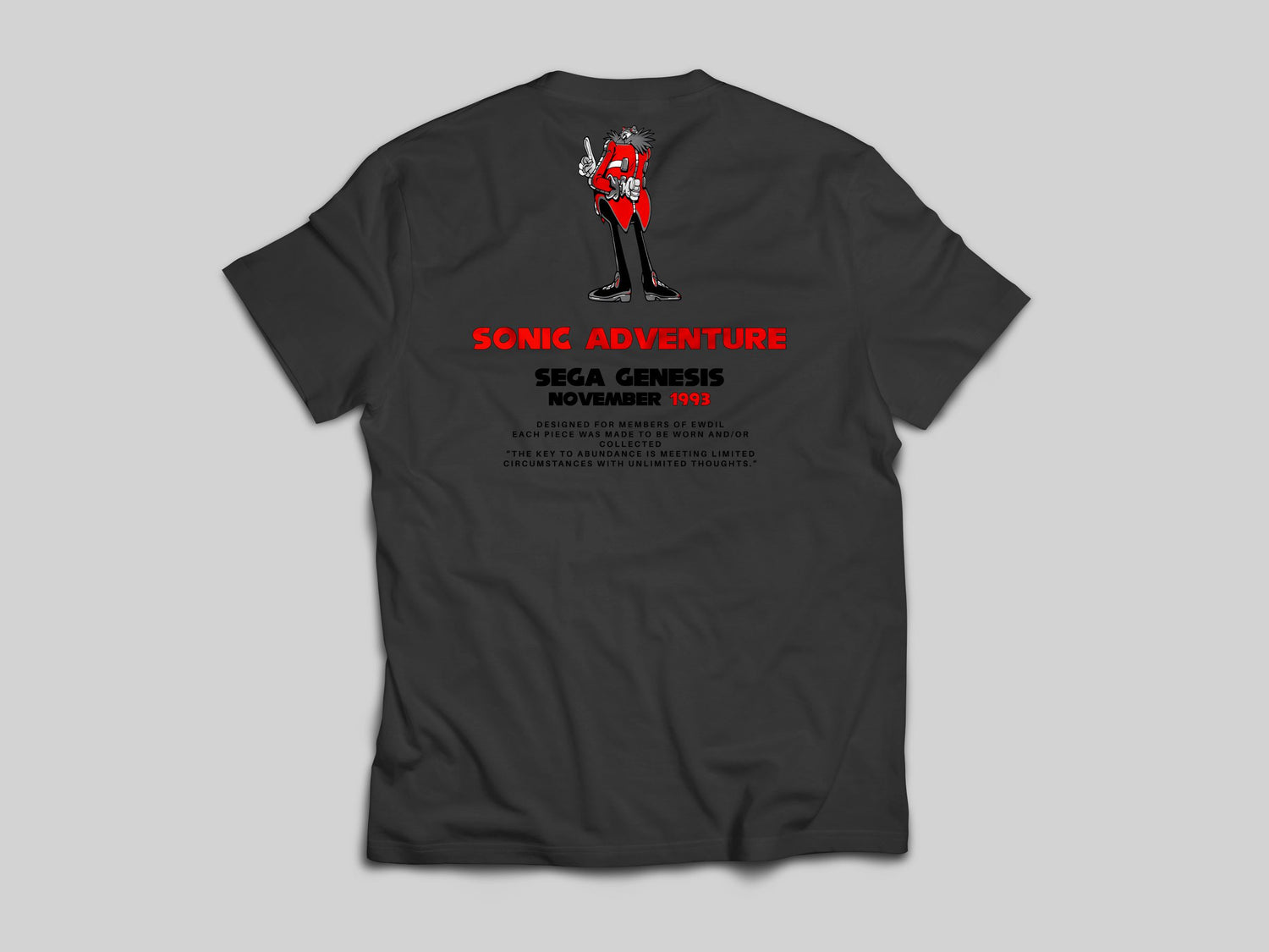 L1MITED.SUPPLY DR. ROBOTNIK'S V2 "SOINC" ADVENTURE HEATHER GRAY TEES L1MITED SUPPLY 